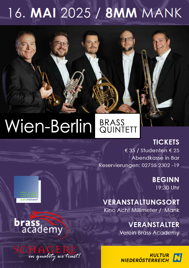 Konzert - Wien Berlin Brass - Kino 8mm Mank